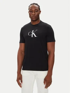 Calvin Klein Jeans T-Shirt Center Monogram LV04RC857G Czarny Regular Fit - Koszulki męskie - miniaturka - grafika 1