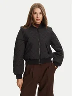 Kurtki damskie - Hunter Kurtka bomber Shira HARW0046251 Czarny Cropped Fit - miniaturka - grafika 1