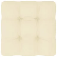 Poduszki ogrodowe - vidaXL Poduszka na sofę z palet, kremowa, 60x60x12 cm - miniaturka - grafika 1