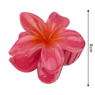 Ozdoby do włosów - KLAMRA KWIAT szczęka duża SPINKA do włosów kwiatek HAWAJSKA KWIAT PLUMERII - miniaturka - grafika 1