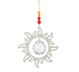 Kryształowy Łapacz Słońca FLAMING SUN / Płonące Słońce FENG SHUI - CR56 - Wyposażenie pokoiku dziecięcego - miniaturka - grafika 1