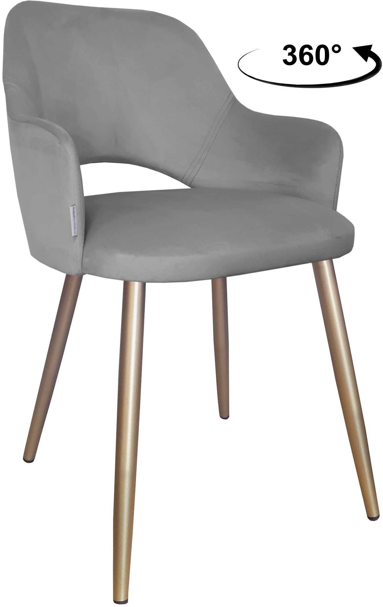 Krzesło obrotowe Milano podstawa złota MG17