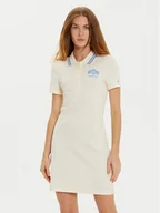 Sukienki - Tommy Hilfiger Sukienka codzienna Varsity WW0WW43841 Beżowy Slim Fit - miniaturka - grafika 1