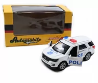 Samochody i pojazdy dla dzieci - POLICJA RADIOWÓZ SAMOCHÓD TERENOWY METALOWE AUTO ŚWIATŁO DŹWIĘK - miniaturka - grafika 1