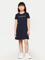 Sukienki i spódniczki dla dziewczynek - Tommy Hilfiger Sukienka codzienna KG0KG08023 Granatowy Regular Fit - miniaturka - grafika 1