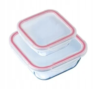 Zestaw 2 pojemników szklanych hermetycznych COOK&CLICK Pyrex 0,8 L + 2 L - Pojemniki kuchenne - miniaturka - grafika 1