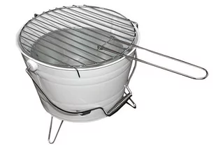 BBQ Garthen Grill ogrodowy wiaderko mini przenośny biały - Grille - miniaturka - grafika 1