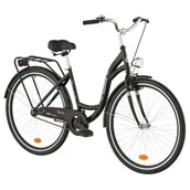 Rowery - Indiana Rower miejski Moena S1B 28 cali damski Czarny - miniaturka - grafika 1
