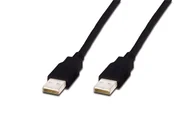 Kable USB - Kabel USB Digitus USB-A - USB-A 1.8 m Czarny (AK-300100-018-S) - miniaturka - grafika 1