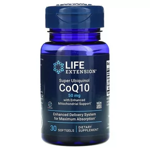 Life Extension - Super Ubiquinol CoQ10, 50 mg, 30 kapsułek miękkich - Witaminy i minerały - miniaturka - grafika 1