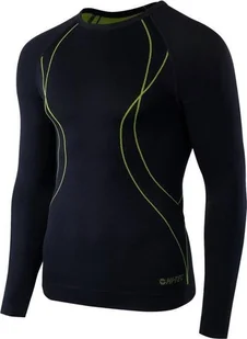 Hi-Tec Bielizna Bluza Ikar Top black-lime punch r. XL - Bluzy sportowe męskie - miniaturka - grafika 1