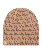 Czapki damskie - New Era Czapka Jacquard Skull Bean 60565440 Beżowy - miniaturka - grafika 1