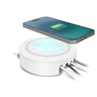 Ładowarki do telefonów - Bezprzewodowa ładowarka SBS 4 porty, 15 W (TEWIRELESSORG15W) Biała - miniaturka - grafika 1
