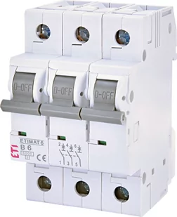ETI Wyłącznik-nadprądowy-ETIMAT-6-3P-B-6A-6kA 2115512 - Wyłączniki światła i elektryczne - miniaturka - grafika 1