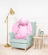 Maskotki i pluszaki - DUŻY WIELKI MIŚ PLUSZOWY KRÓLIK FIGO PRZYTULANKA MASKOTKA 100cm CIEMNY RÓŻ - miniaturka - grafika 1