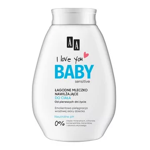 AA I Love You Baby łagodne mleczko nawilżające do ciała 250ml - Kremy dla dzieci - miniaturka - grafika 1