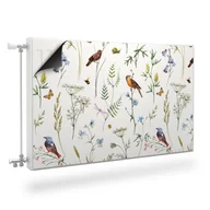 Dekoracje domu - Magnetyczna OSŁONA NA KALORYFER Delikatne Liście Ptaki 120cm x 60cm - miniaturka - grafika 1