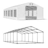 Pawilony ogrodowe - Namiot Imprezowy Letni 4x10 Biały SUMMER PLUS ISD - miniaturka - grafika 1