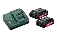 Akumulatory do elektronarzędzi - Metabo zestaw zasilający 18V 2x2,0Ah Li-Power z ładowarką SC30 w kartonie 685161000 - miniaturka - grafika 1