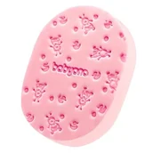 Rękawice i gąbki do kąpieli - Babyono Delikatna gąbka dla niemowląt różowe BabyOno B.O.063/02 - miniaturka - grafika 1