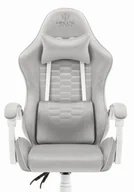 Fotele gamingowe - Fotel gamingowy Hell's Chair HC- 1000 Grey White Szary Biały Tkanina - miniaturka - grafika 1