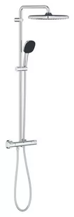 Grohe Vitalio Comfort - Zestaw prysznicowy z termostatem, 25x25 cm, 2 strumienie, czarny mat 26696001 - Zestawy prysznicowe - miniaturka - grafika 1