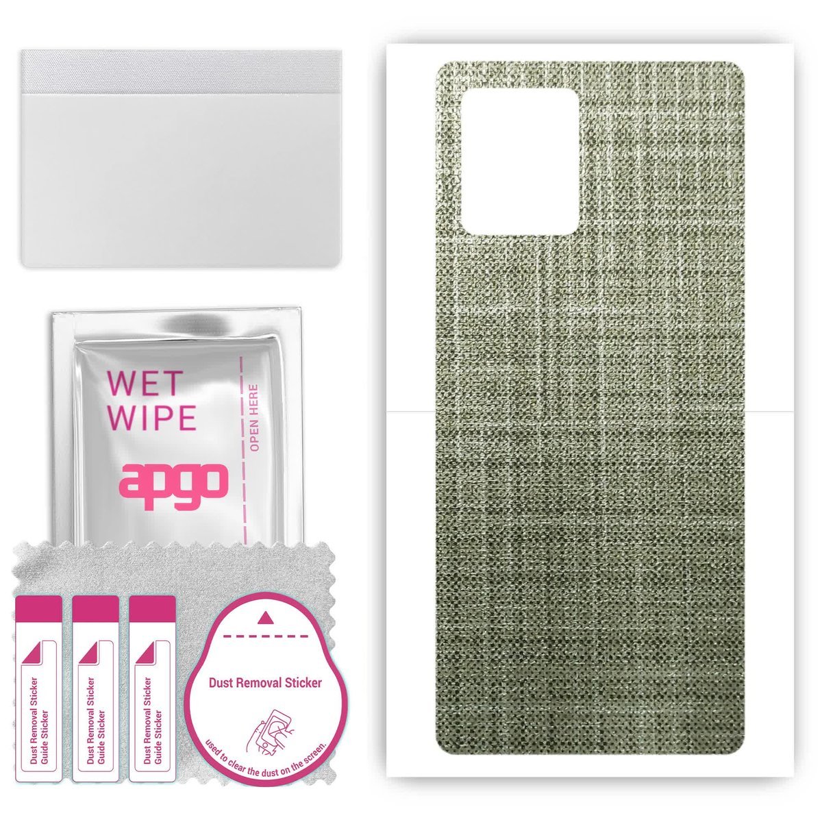 Folia naklejka skórka strukturalna na TYŁ do HMD Pulse - Tkanina Lniana - apgo SKINS