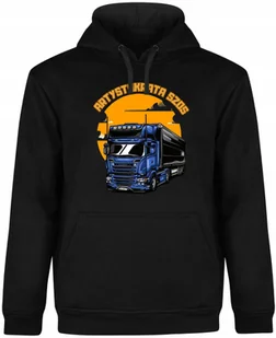 BLUZA MĘSKA Z KAPTUREM DLA KIEROWCY CIEZAROWKI PREZENT CZARNA R-L A232 - Bluzy męskie - miniaturka - grafika 1