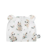 Czapeczki dla niemowląt - Bonjour Cherie Czapeczka niemowlęca bawełna organiczna Romantyczny królik, Rozmiar: 62 - miniaturka - grafika 1