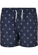 Kąpielówki dla chłopców - Urban Classics Boy's Boys Pattern Swim spodenki kąpielowe, anchor/granatowe, 122/128 - miniaturka - grafika 1