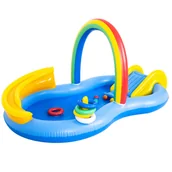 Baseny ogrodowe - WODNY PLAC ZABAW DLA DZIECI DMUCHANY BASEN OGRODOWY ZJEŻDŻALNIA 220x122cm - miniaturka - grafika 1