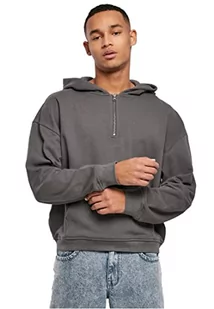 Urban Classics Męska bluza Boxy Zip Hoody, ciemny., L - Bluzy męskie - miniaturka - grafika 1