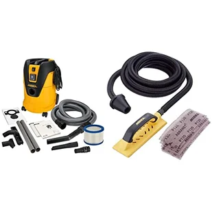 Mirka Odkurzacz przemysłowy do pracy na mokro i sucho z funkcją wydmuchu 25 litrów/wąż ssący/moc 1000 W& Mirka Kit01Handy Blok Szlifierski, Czarny/Żółty - Odkurzacze przemysłowe - miniaturka - grafika 1
