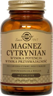 Solgar Cytrynian Magnezu - 60 tabletek - Witaminy i minerały - miniaturka - grafika 3