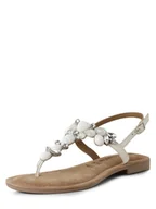 Sandały damskie - Tamaris Skórzane sandały Kobiety skóra biały jednolity, 40 - miniaturka - grafika 1