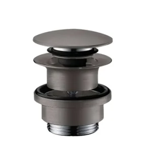 Hansgrohe Zestawy odpływowe - Komplet odpływowy Push-Open, czarny chrom szczotkowany 50100340 - Odpływy liniowe - miniaturka - grafika 1