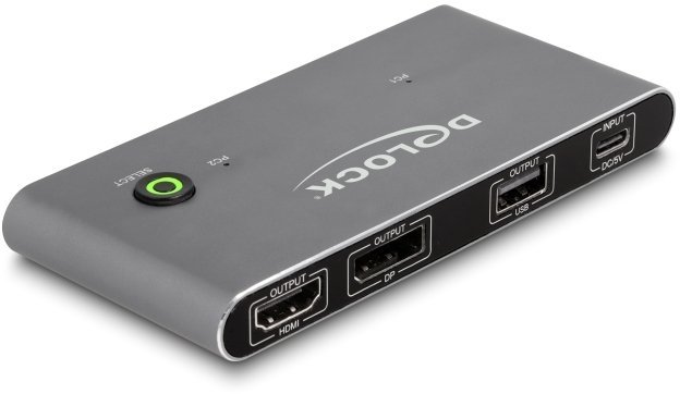 Przełącznik Delock USB-C KVM Switch do HDMI i DisplayPort 8K MST z USB 2.0 11485