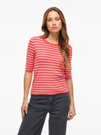 Koszulki i topy damskie - Vila Koszulka "Zicha" w kolorze czerwonym - miniaturka - grafika 1