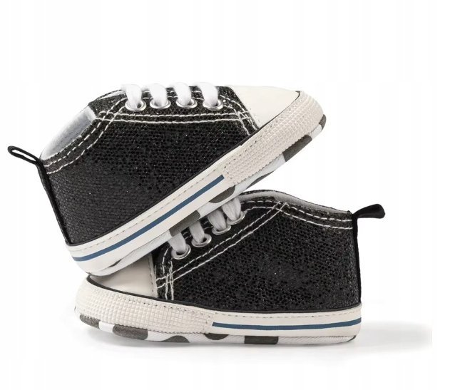 Baieley Buciki Niemowlęce Czarne Wiązane 18-19 Żte