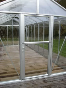 VITAVIA szklarnia ogrodowa Zeus 13800, srebrna - (13,8 m2; 2,56 x 5,38 m) + baza - Szklarnie ogrodowe - miniaturka - grafika 2