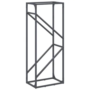 vidaXL Stojak na drewno opałowe, antracyt, 40x25x100 cm - Wózki magazynowe - miniaturka - grafika 1