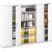 Zestawy mebli biurowych - B2B Partner Zestaw szaf MIRELLI, Typ V - biały 437556 - miniaturka - grafika 1