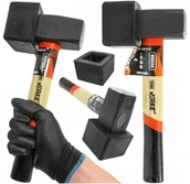 Młotki - Młotek Brukarski Z Nakładką Gumą Do Kostki Bruku - miniaturka - grafika 1