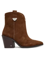 Botki damskie - Pepe Jeans Kowbojki Gina City W PLS500013 Brązowy - miniaturka - grafika 1