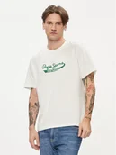 Koszulki męskie - Pepe Jeans T-Shirt Claude PM509390 Écru Regular Fit - miniaturka - grafika 1