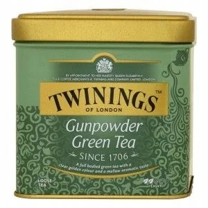 ﻿TWININGS GUNPOWDER GREEN TEA 100g Puszka Liściasta - Herbata - miniaturka - grafika 1