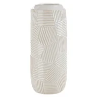 Wazony i flakony - Wazon EUROFIRANY Romina 03 12 x 30 cm Kremowy - miniaturka - grafika 1