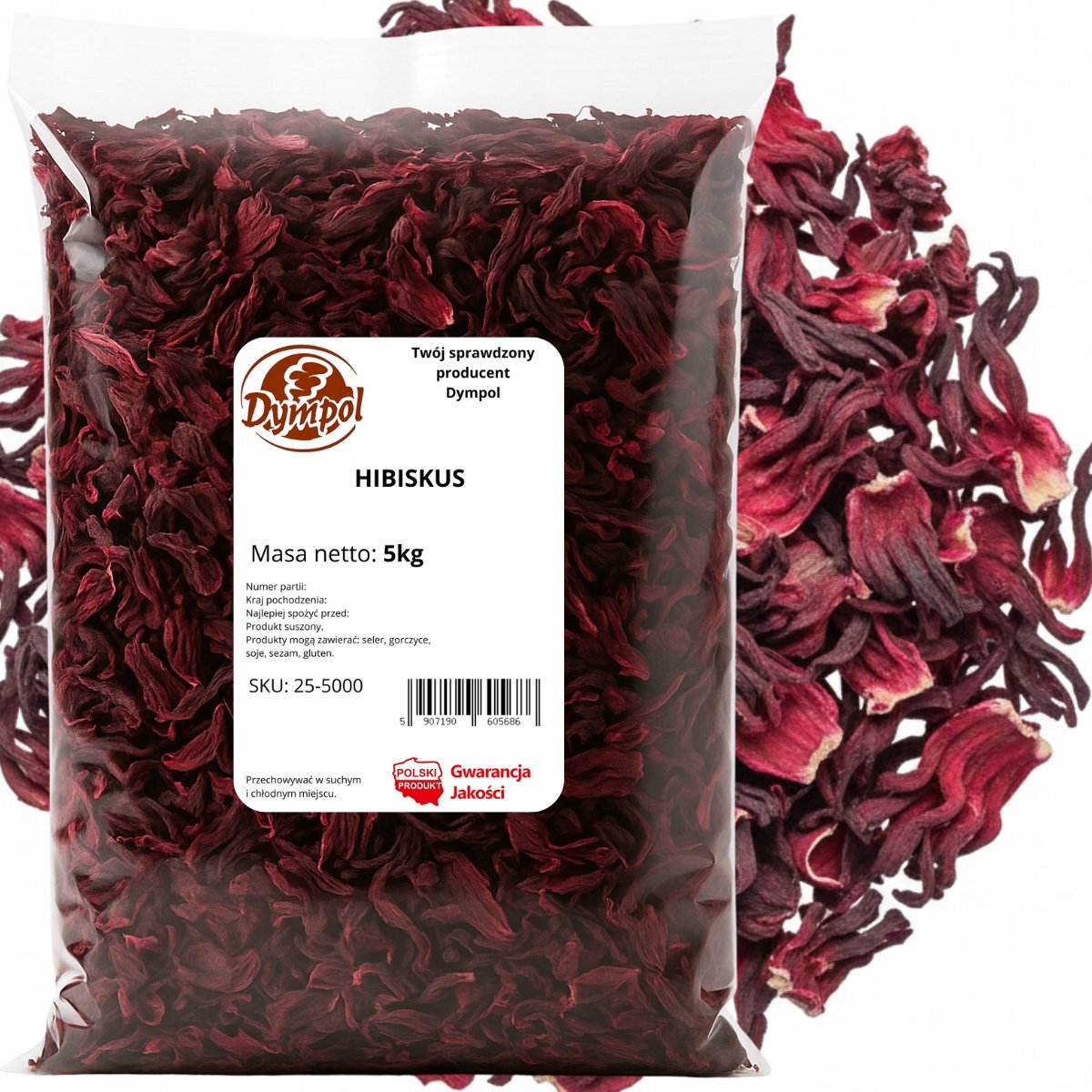Hibiskus Suszony Naturalny Kwiat Hibiskusa Malwa Herbata Premium 5 kg