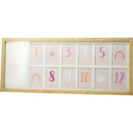 Ramki na zdjęcia - Ramka na zdjęcia dla dzieci Heart, 60 x 25 x 1,8 cm , MDF, 12 x 6 x 9 cm - miniaturka - grafika 1