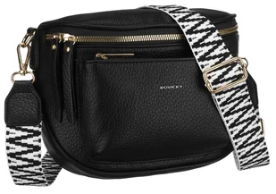 Mała torebka damska ROVICKY listonoszka na ramie szeroki odpinany pasek czarna - Torebki damskie Mała torebka damska ROVICKY listonoszka na ramie szeroki odpinany pasek czarna - Torebki damskie - miniaturka - grafika 1